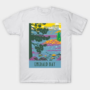 WPA Poster of Lake Tahoe at Emerald Bay State Park, California T-Shirt